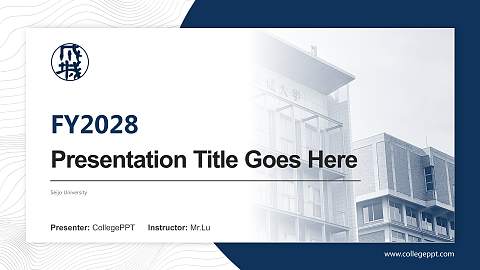 Seijo University Academic Presentation/Research Findings Report PPT Template