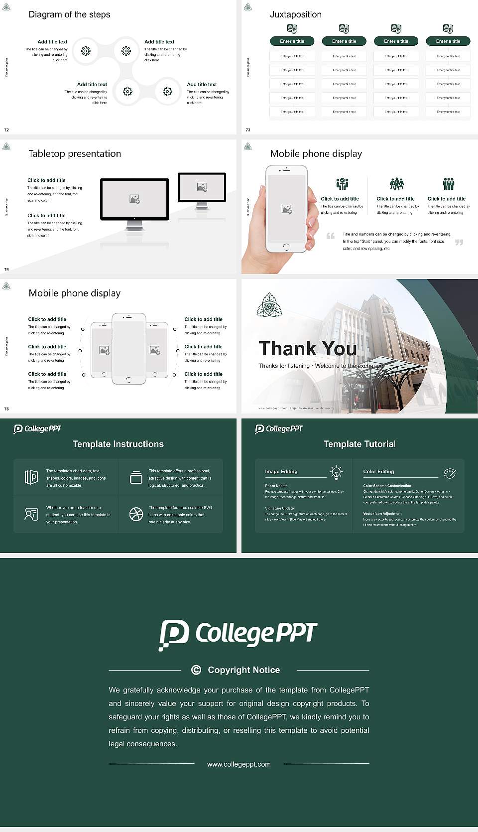 Shijonawate Gakuen University Competition/Entrepreneurship Contest PPT Template16:9 ratio PPT effect preview image9