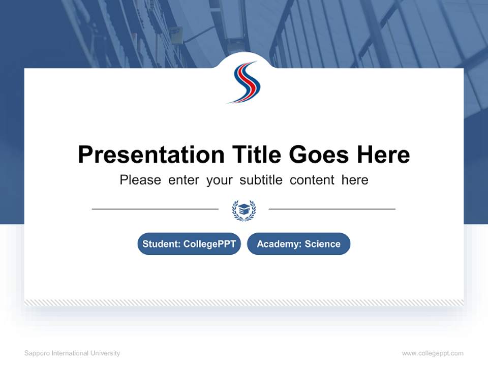 Sapporo International University National Scholarship Defense PPT Template4:3 ratio PPT effect preview image4