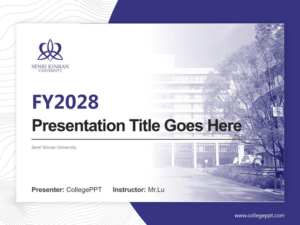 Senri Kinran University Academic Presentation/Research Findings Report PPT Template4:3 ratio PPT effect preview image5