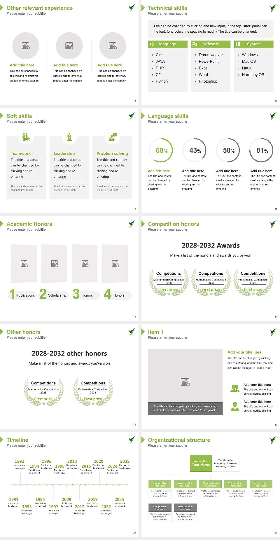 Shizuoka Sangyo University Iwata Campus Resume PPT Template4:3 ratio PPT effect preview image3