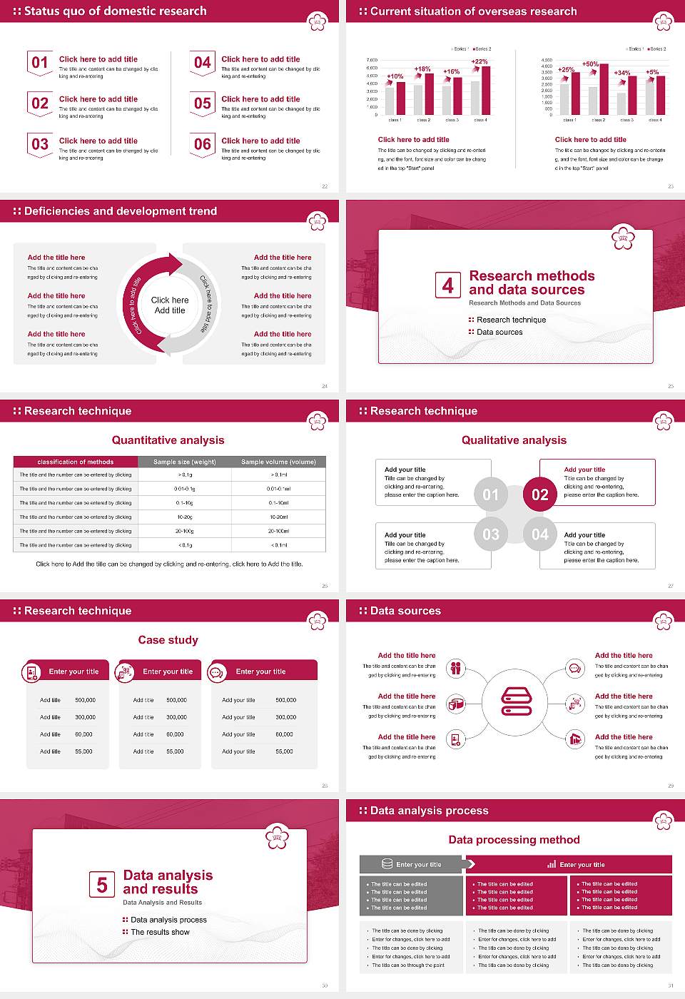 Shiraume Gakuen University Graduation Thesis Defense PPT Template16:9 ratio PPT effect preview image4
