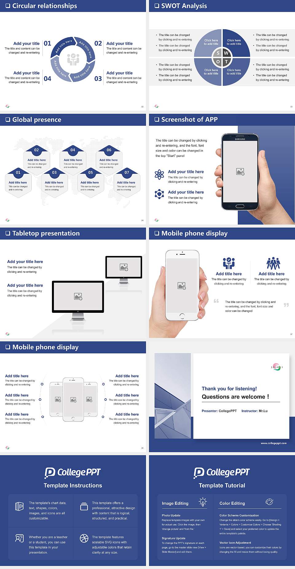 Seikei University General PPT Template4:3 ratio PPT effect preview image5