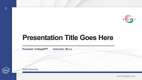 Seikei University Thesis Proposal/Graduation Defense PPT Template