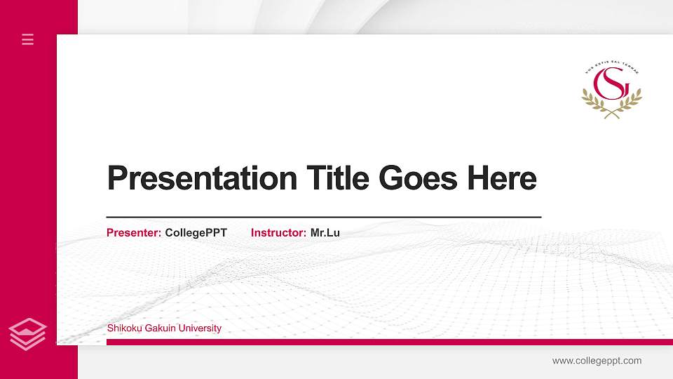 Shikoku Gakuin University Thesis Proposal/Graduation Defense PPT Template16:9 ratio PPT effect preview image