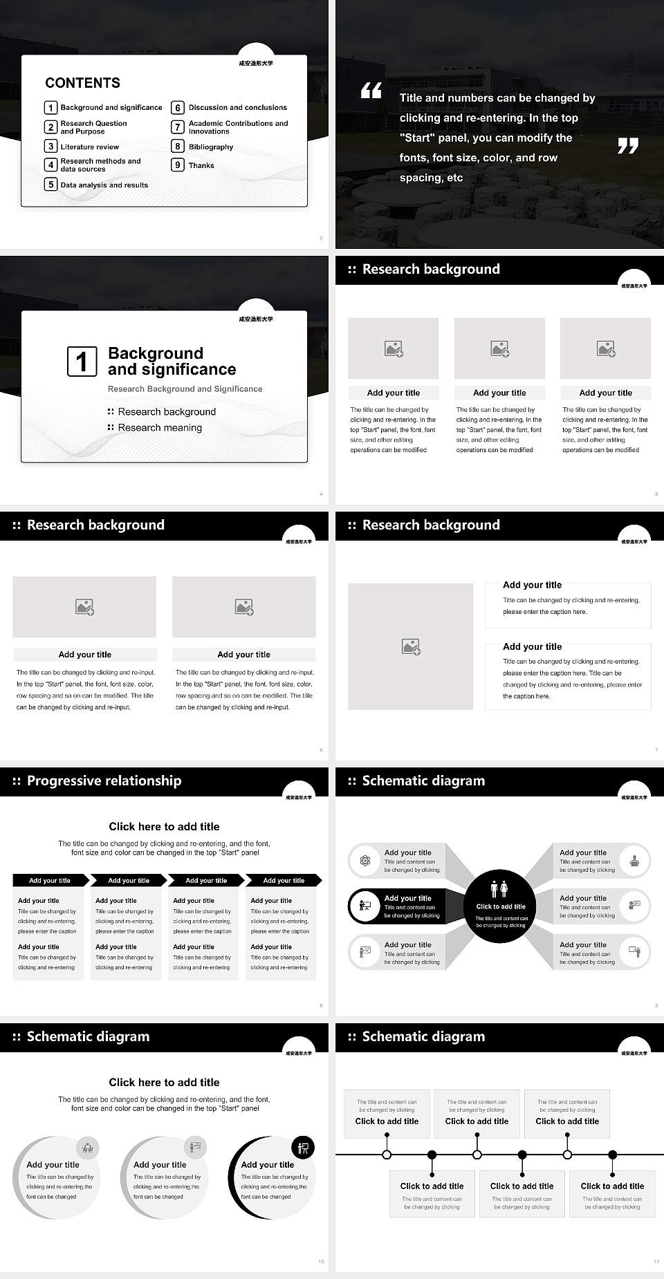 Seian University of Art And Design Graduation Thesis Defense PPT Template4:3 ratio PPT effect preview image2