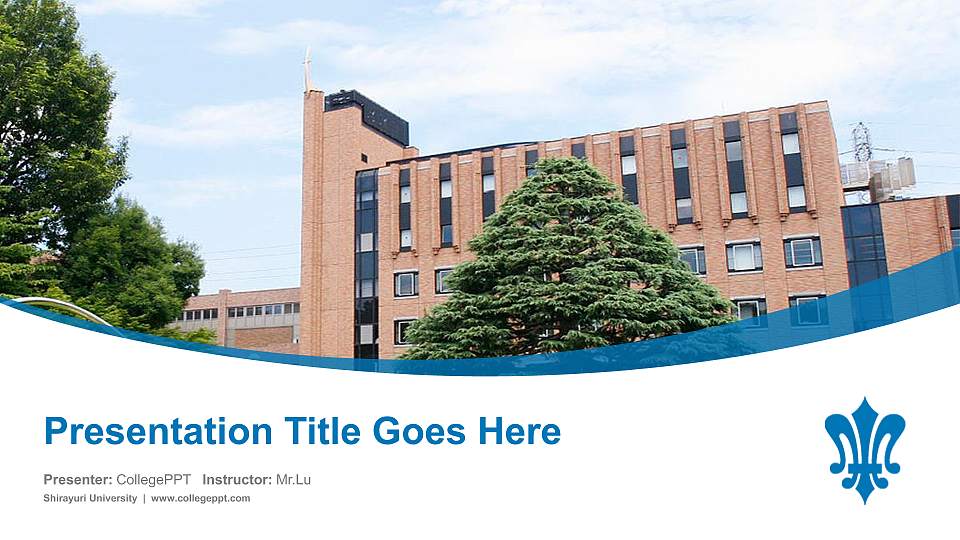 Shirayuri University Course/Courseware Creation PPT Template16:9 ratio PPT effect preview image