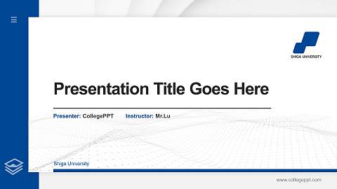 Shiga University Thesis Proposal/Graduation Defense PPT Template