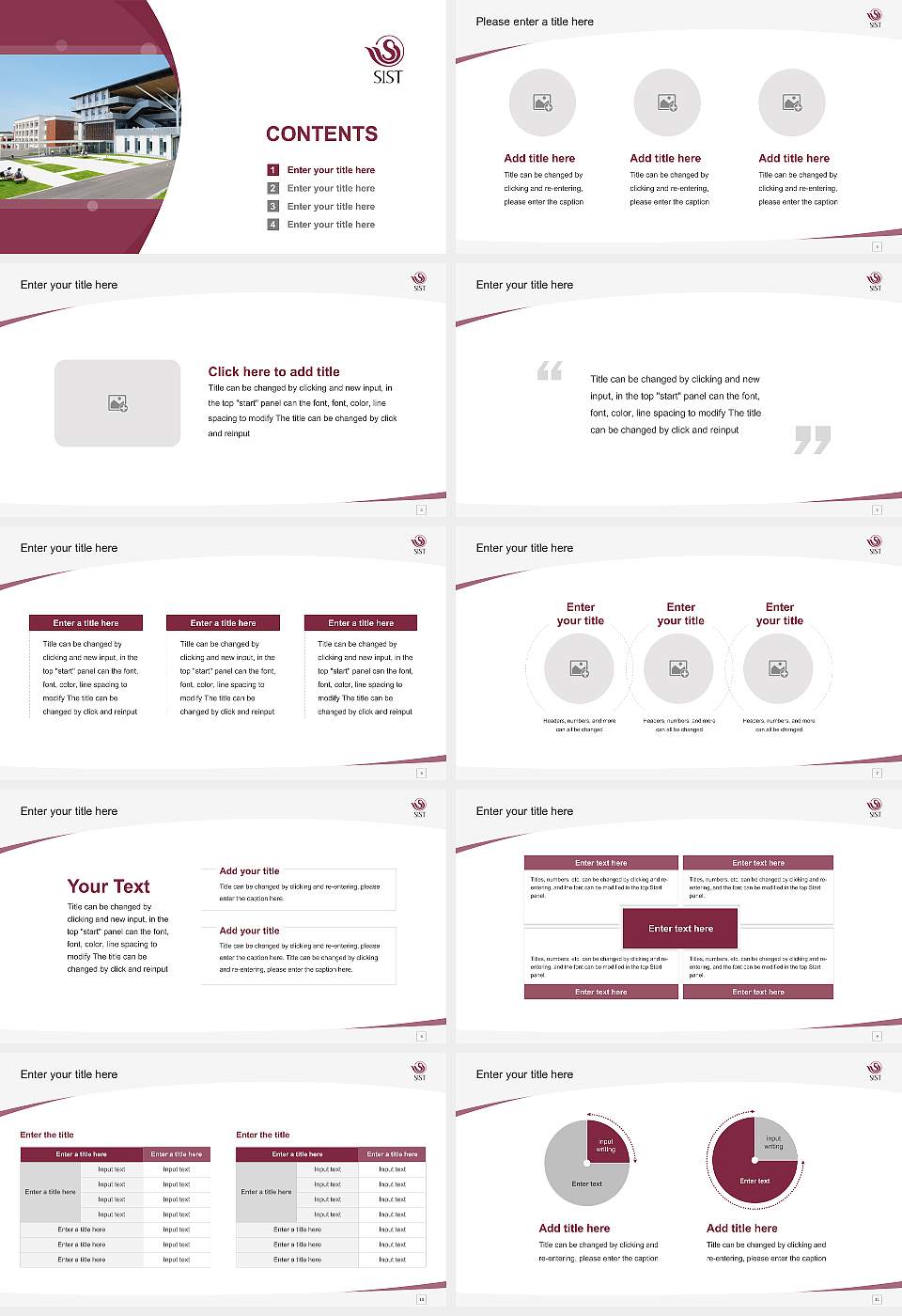 Shizuoka Institute of Science and Technology Course/Courseware Creation PPT Template16:9 ratio PPT effect preview image2