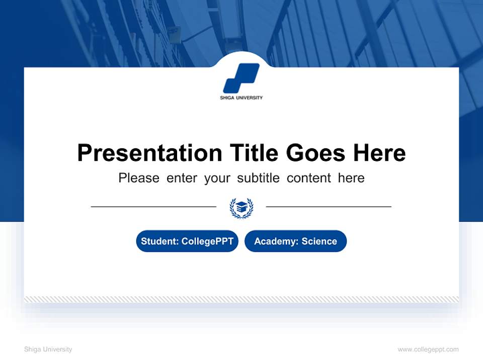 Shiga University National Scholarship Defense PPT Template4:3 ratio PPT effect preview image4