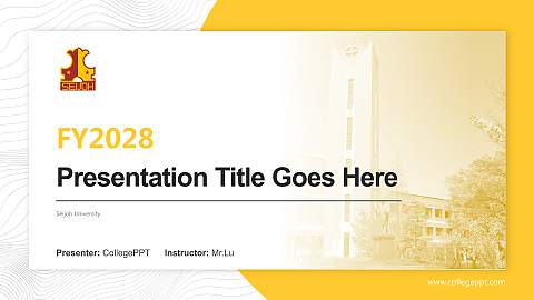 Seijoh University Academic Presentation/Research Findings Report PPT Template