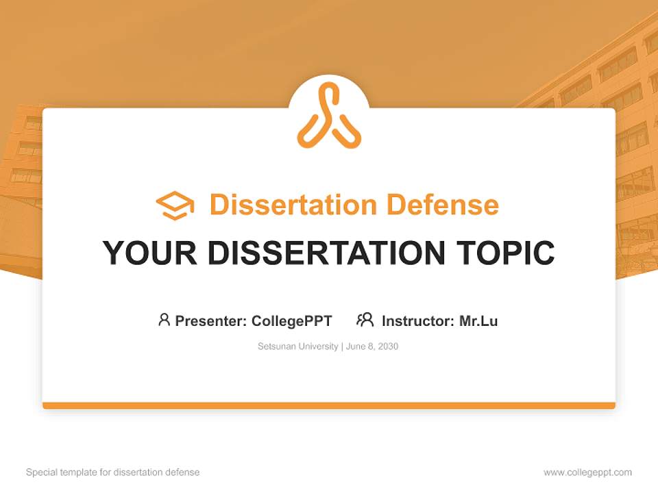 Setsunan University Graduation Thesis Defense PPT Template4:3 ratio PPT effect preview image7
