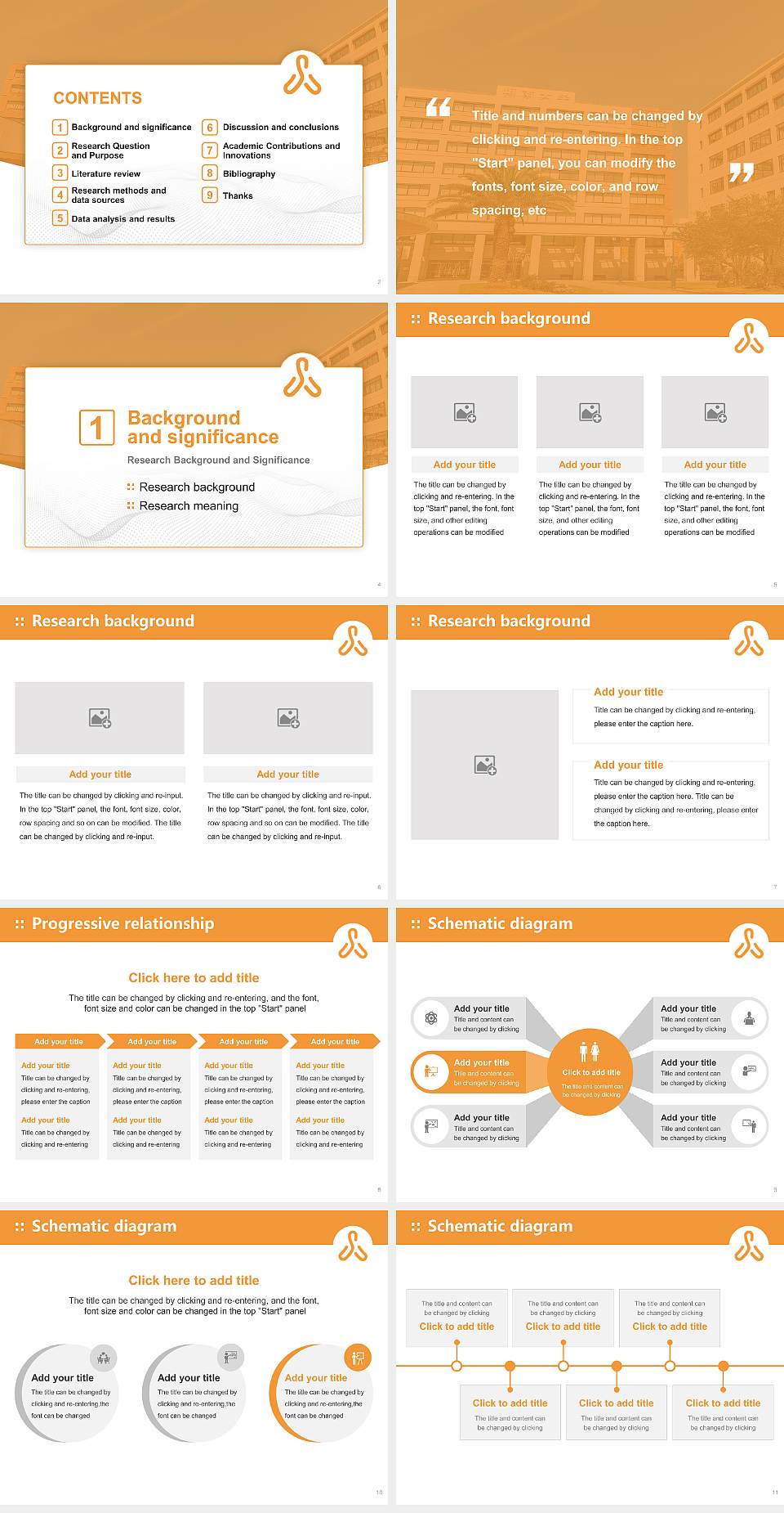 Setsunan University Graduation Thesis Defense PPT Template4:3 ratio PPT effect preview image2