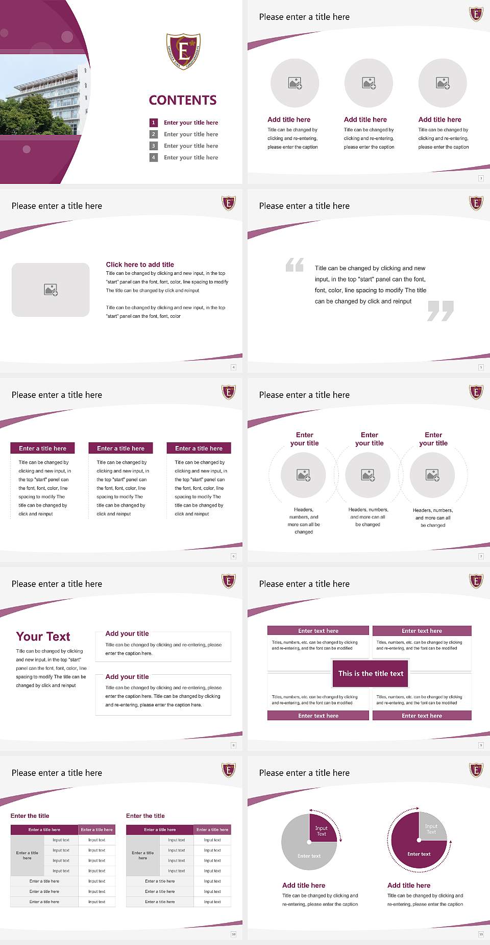 Shizuoka Eiwa Gakuin University Course/Courseware Creation PPT Template4:3 ratio PPT effect preview image2