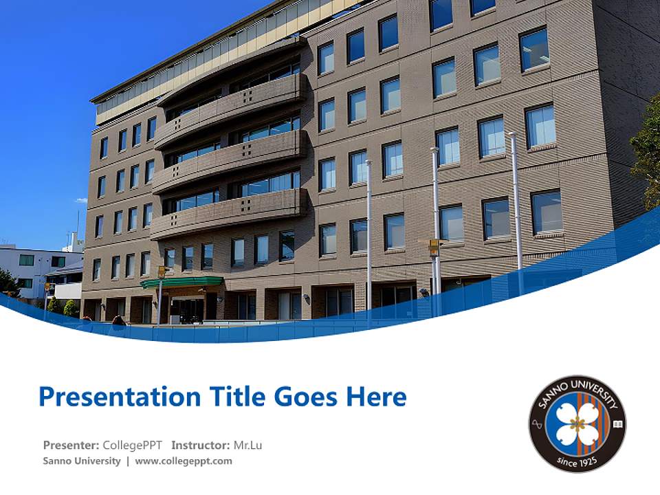 Sanno University Course/Courseware Creation PPT Template4:3 ratio PPT effect preview image5