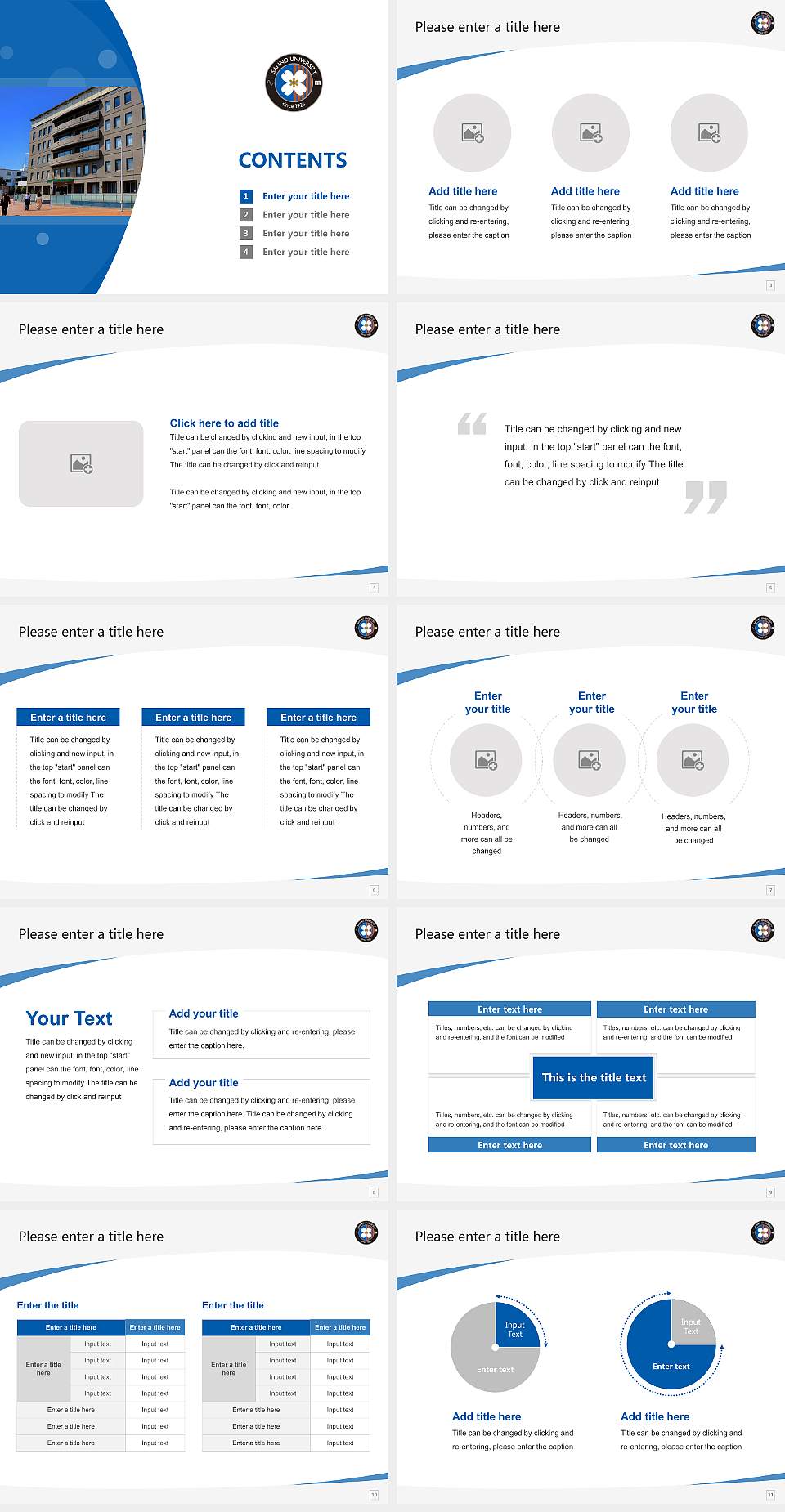 Sanno University Course/Courseware Creation PPT Template4:3 ratio PPT effect preview image2
