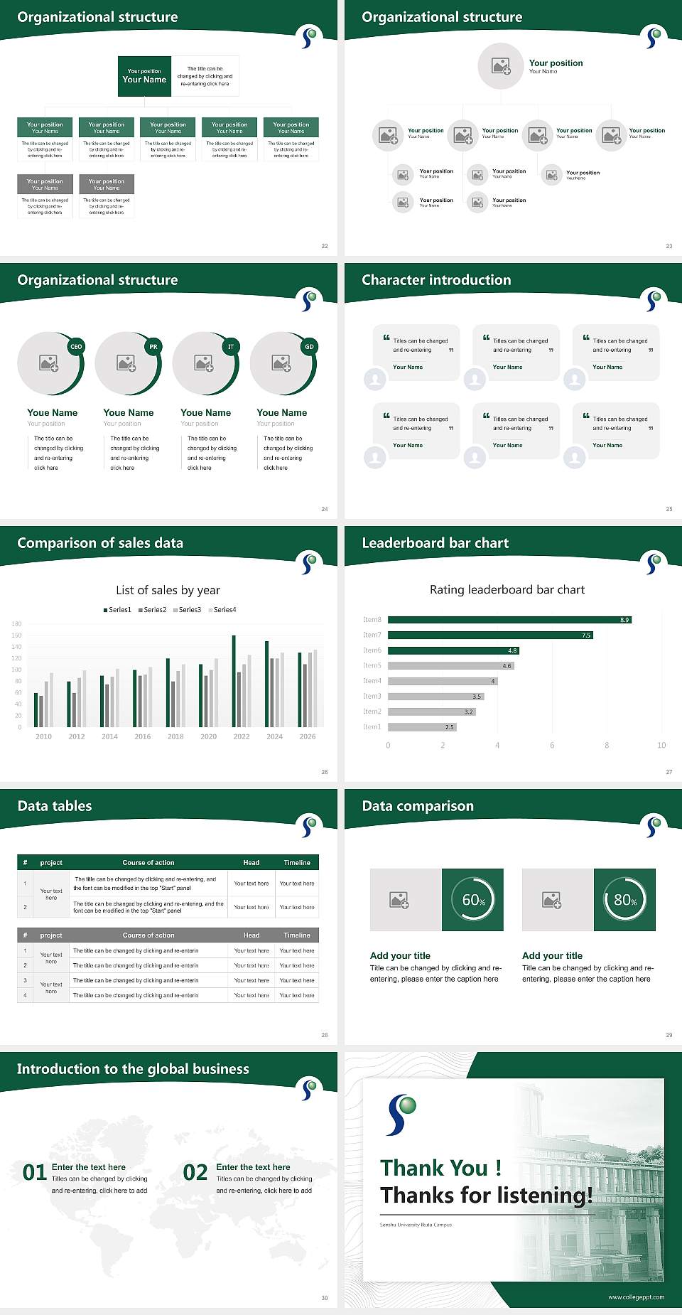 Senshu University Ikuta Campus Academic Presentation/Research Findings Report PPT Template4:3 ratio PPT effect preview image4