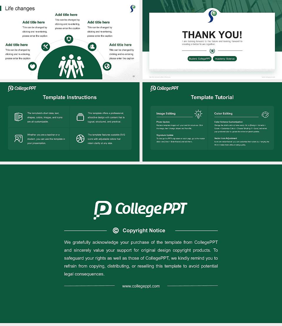 Senshu University Ikuta Campus National Scholarship Defense PPT Template16:9 ratio PPT effect preview image4