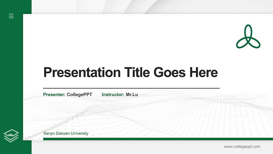 Sanyo Gakuen University Thesis Proposal/Graduation Defense PPT Template16:9 ratio PPT effect preview image