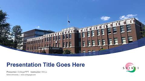 Seikei University Course/Courseware Creation PPT Template