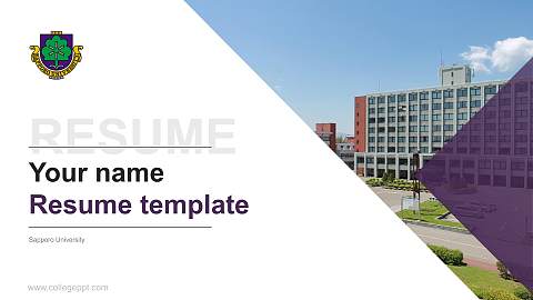Sapporo University Resume PPT Template
