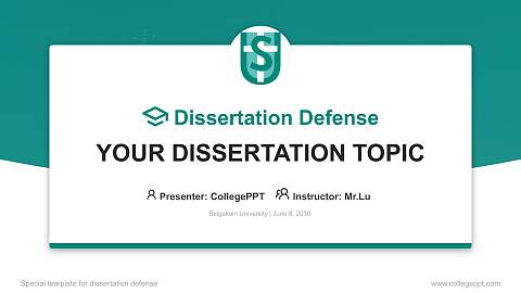 Seigakuin University Graduation Thesis Defense PPT Template