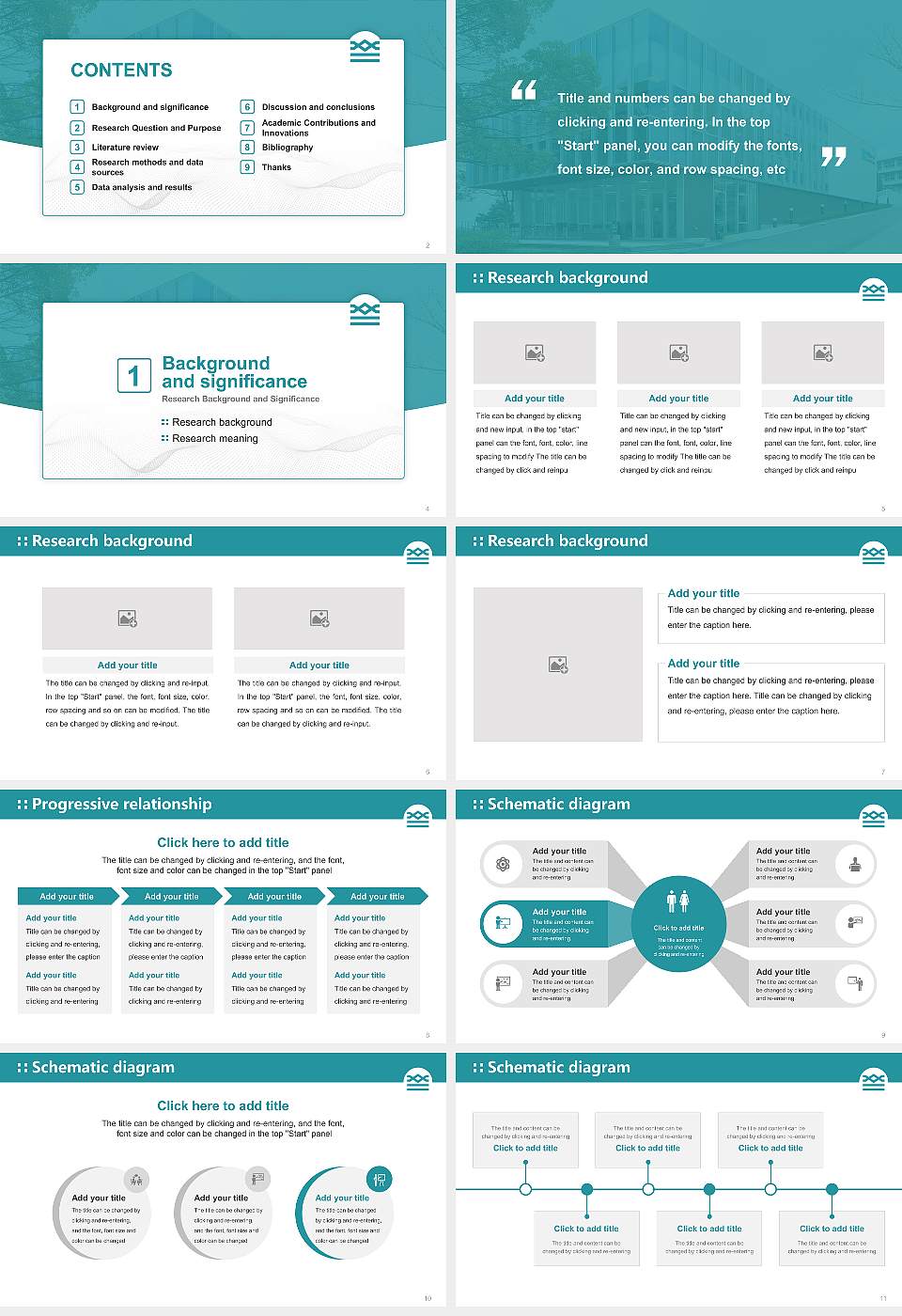 Shigakkan University Graduation Thesis Defense PPT Template16:9 ratio PPT effect preview image2