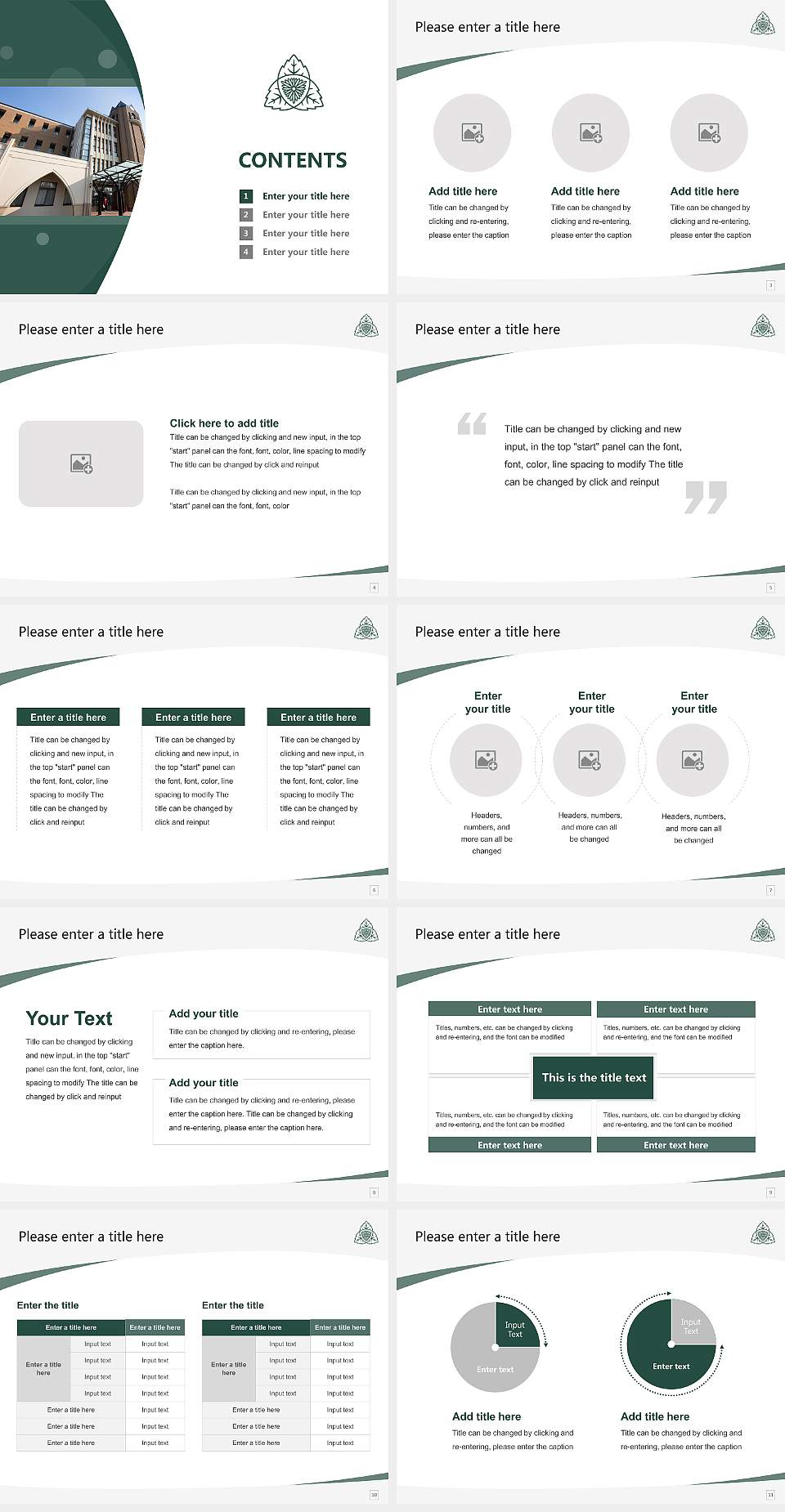 Shijonawate Gakuen University Course/Courseware Creation PPT Template4:3 ratio PPT effect preview image2