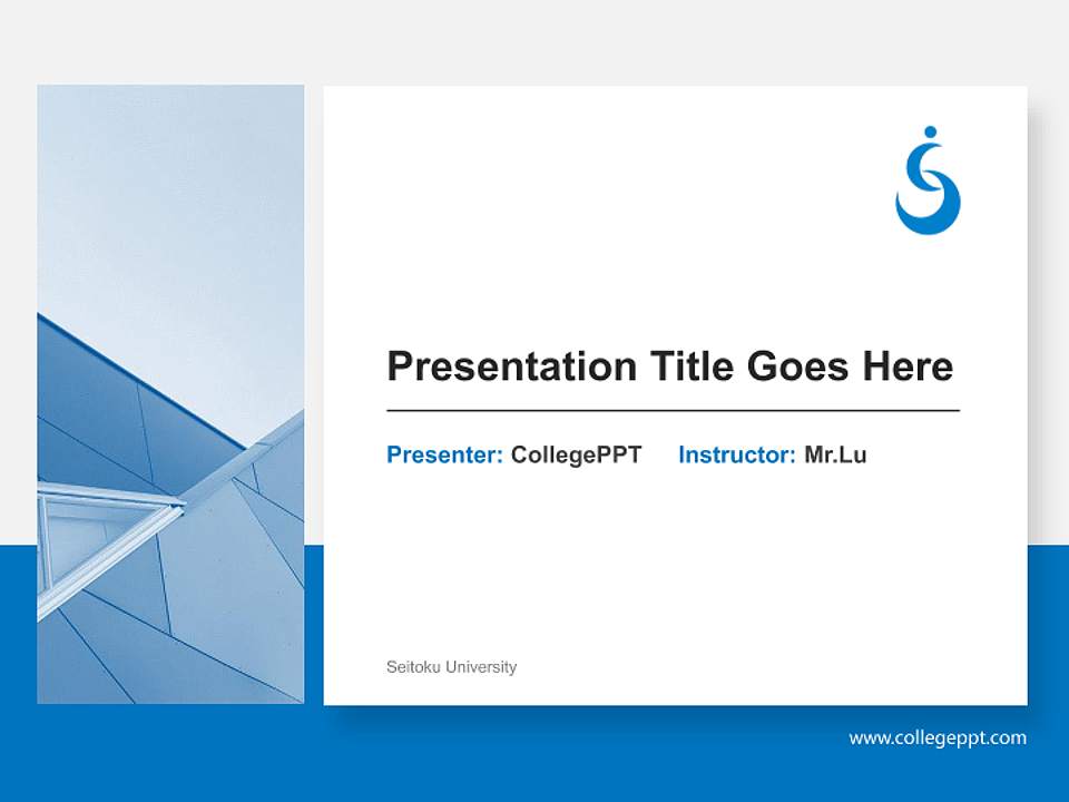 Seitoku University General PPT Template4:3 ratio PPT effect preview image6