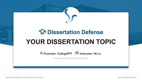Shimonoseki City University Graduation Thesis Defense PPT Template