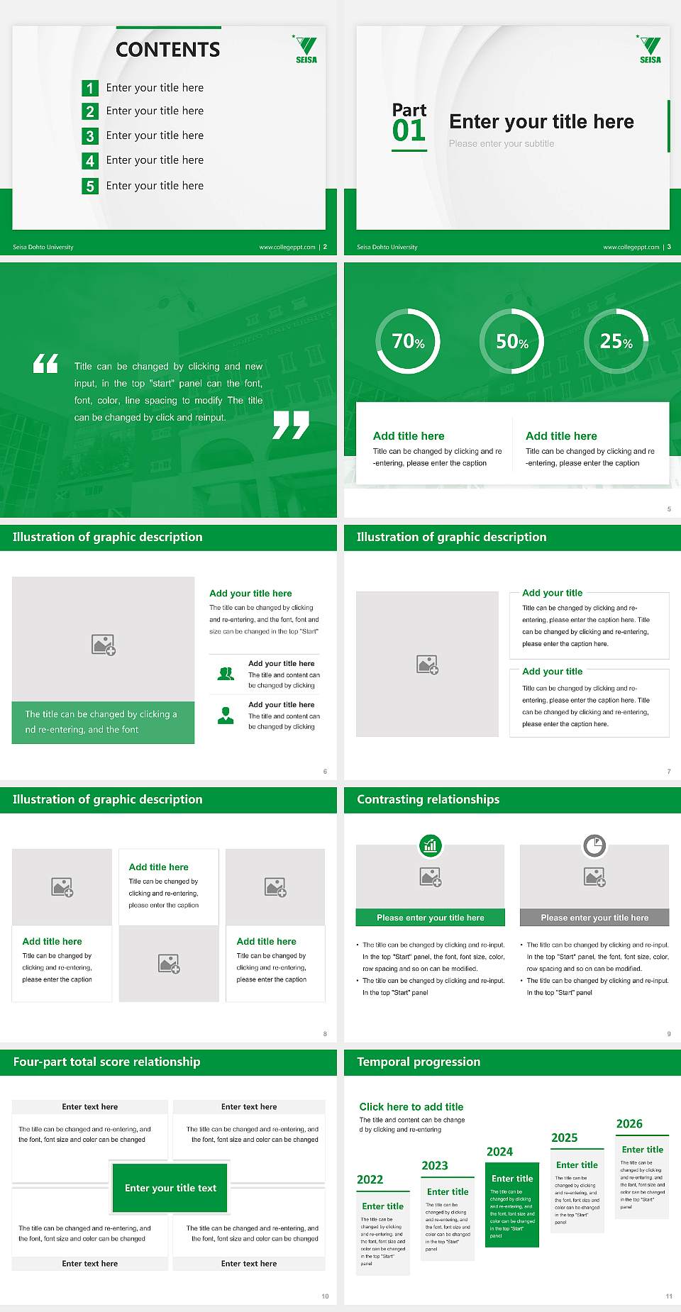 Seisa Dohto University Thesis Proposal/Graduation Defense PPT Template4:3 ratio PPT effect preview image2