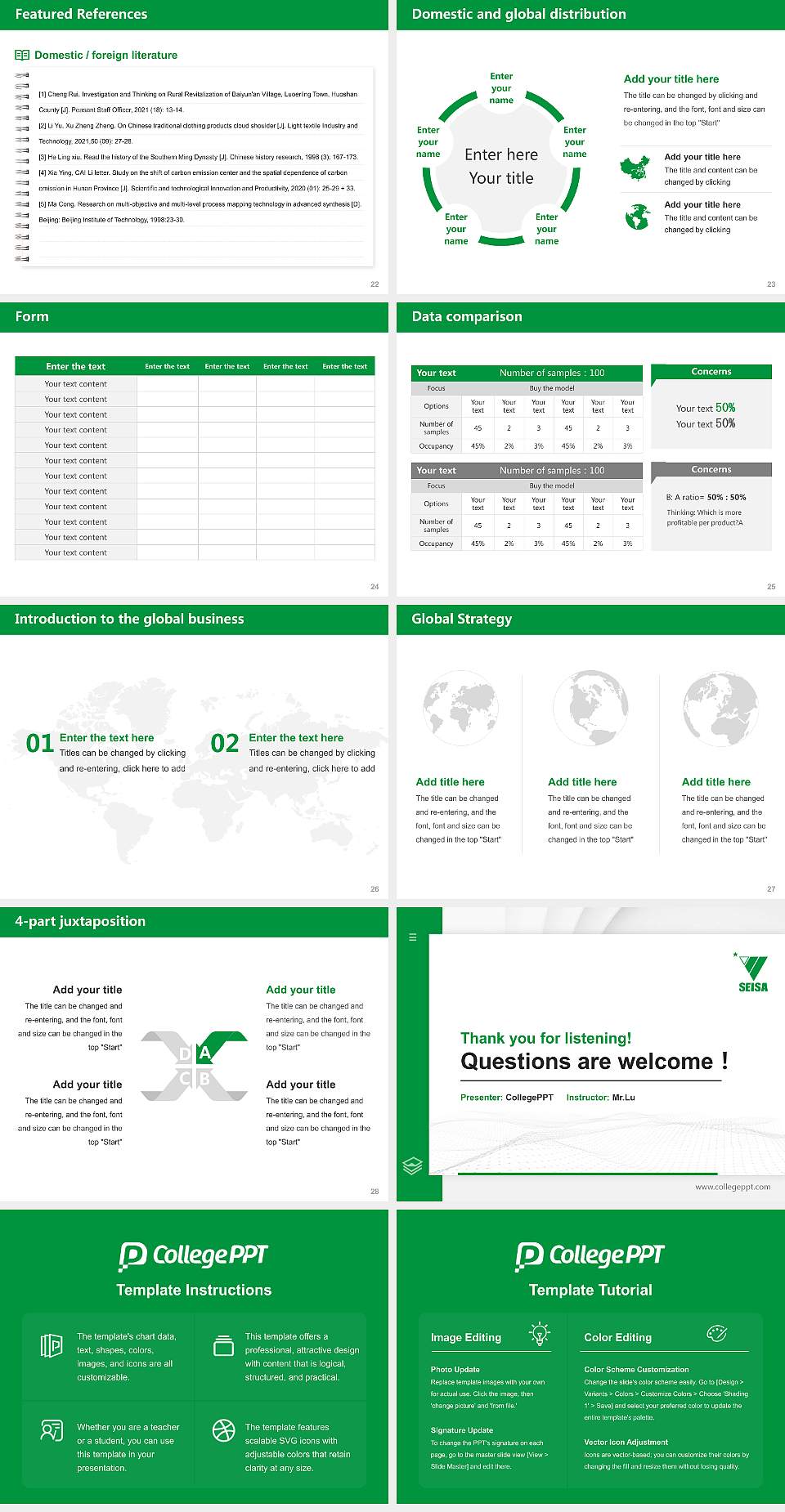 Seisa Dohto University Thesis Proposal/Graduation Defense PPT Template4:3 ratio PPT effect preview image4