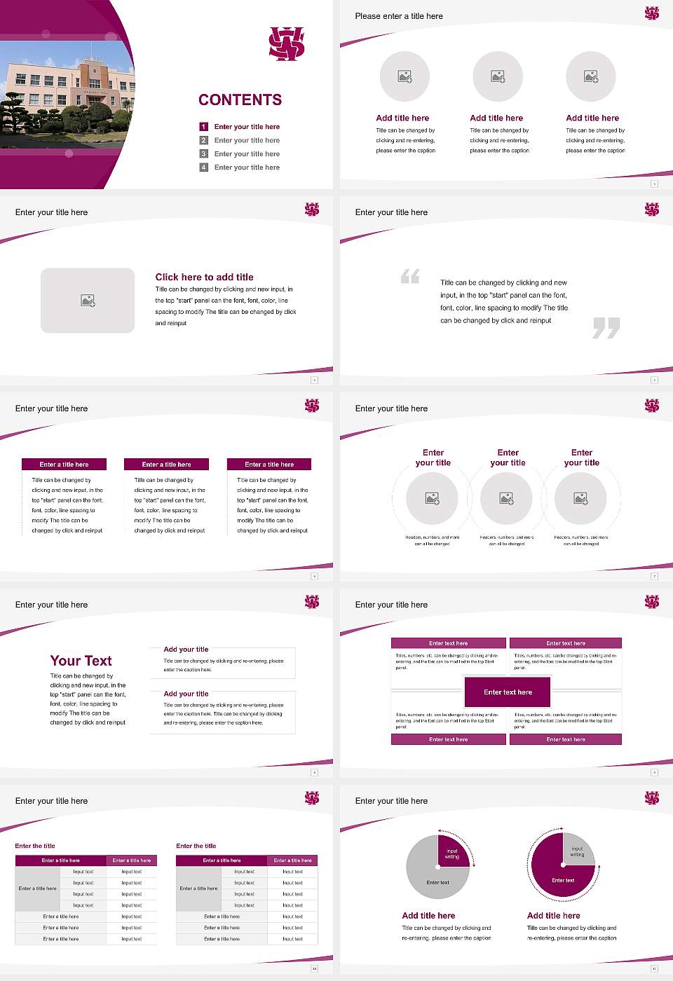 Seinan Jo Gakuin University Course/Courseware Creation PPT Template16:9 ratio PPT effect preview image2