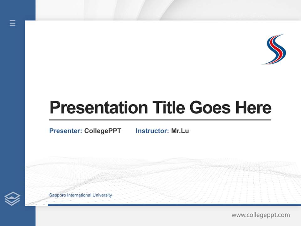 Sapporo International University Thesis Proposal/Graduation Defense PPT Template4:3 ratio PPT effect preview image5