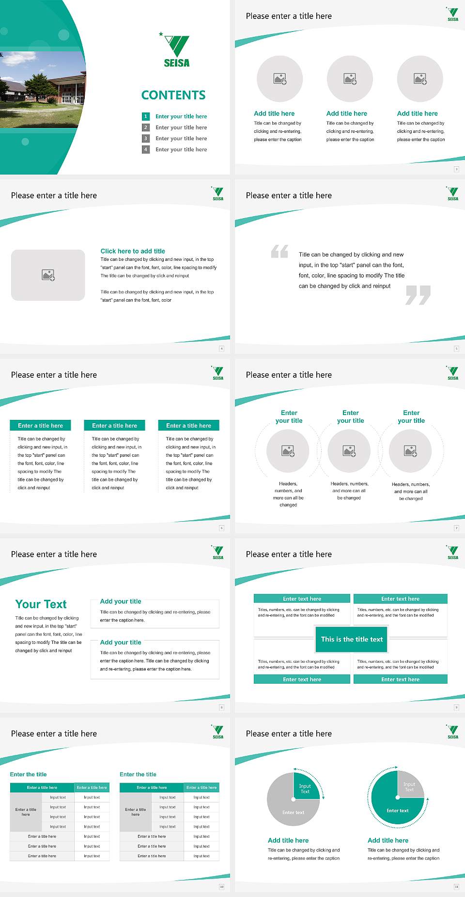 Seisa University Course/Courseware Creation PPT Template4:3 ratio PPT effect preview image2