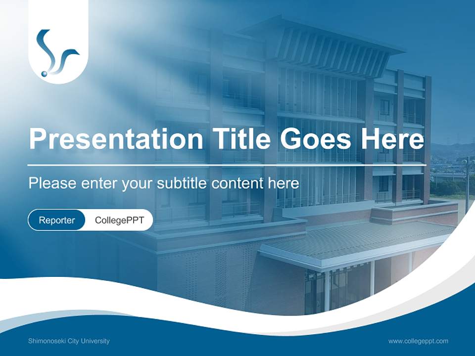 Shimonoseki City University Lecture Sharing and Networking Event PPT Template4:3 ratio PPT effect preview image4