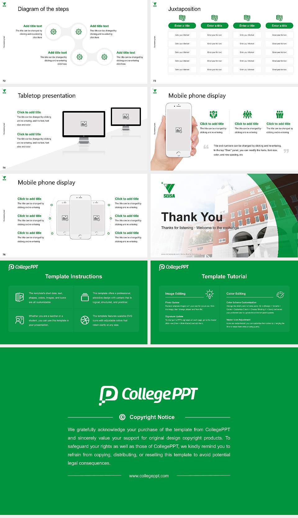Seisa Dohto University Competition/Entrepreneurship Contest PPT Template16:9 ratio PPT effect preview image9