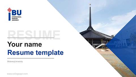 Shitennoji University Resume PPT Template