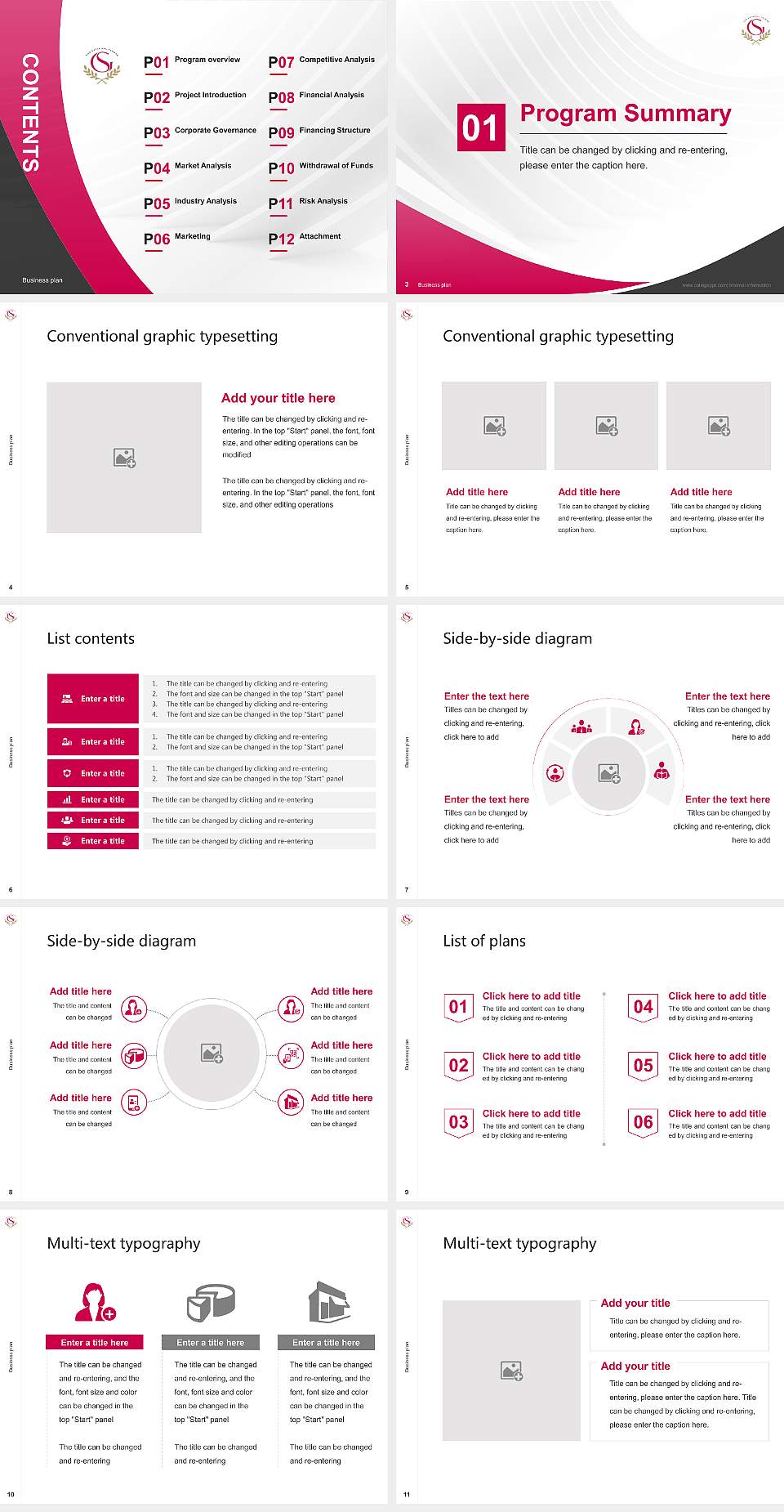 Shikoku Gakuin University Competition/Entrepreneurship Contest PPT Template4:3 ratio PPT effect preview image2