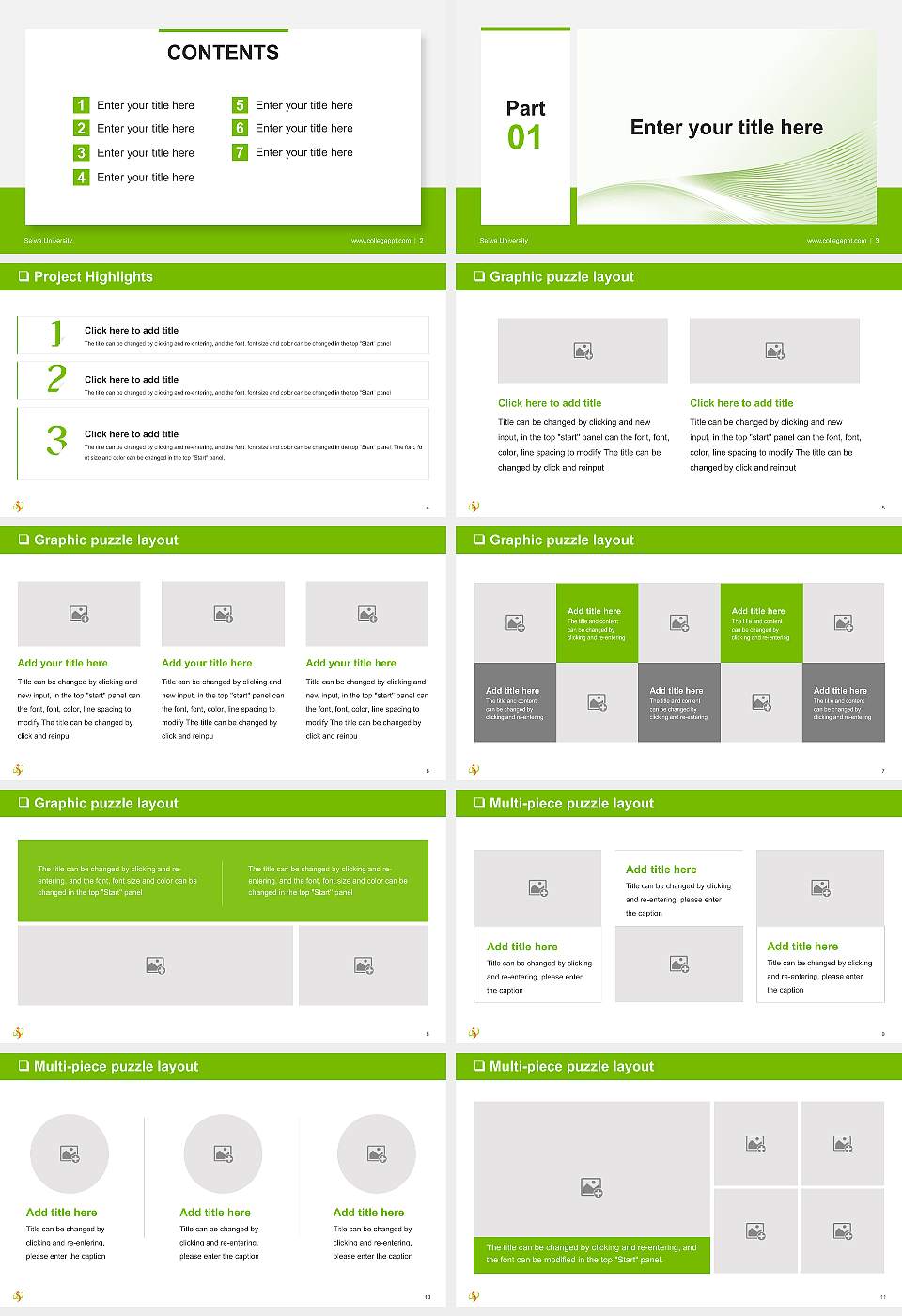 Seiwa University General PPT Template16:9 ratio PPT effect preview image2