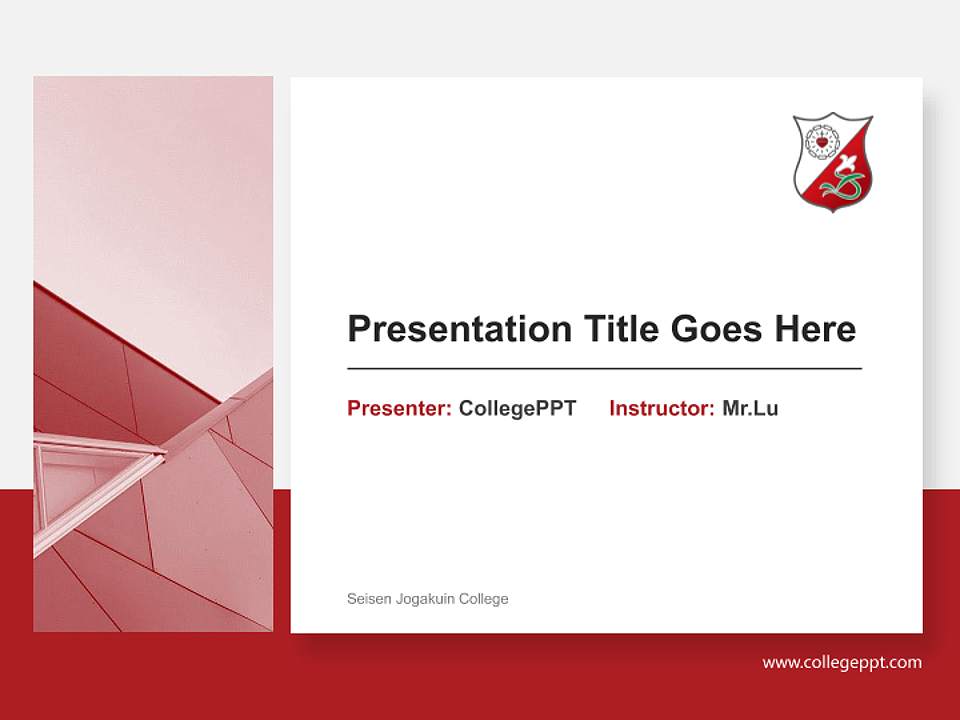 Seisen Jogakuin College General PPT Template4:3 ratio PPT effect preview image6