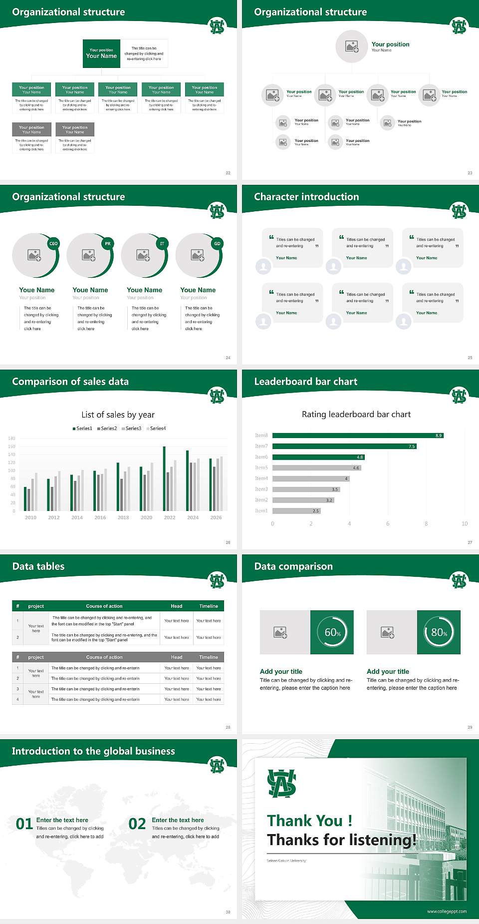 Seinan Gakuin University Academic Presentation/Research Findings Report PPT Template4:3 ratio PPT effect preview image4