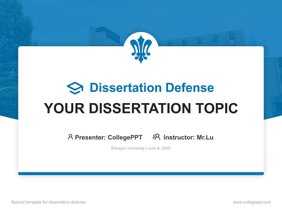 Shirayuri University Graduation Thesis Defense PPT Template4:3 ratio PPT effect preview image7