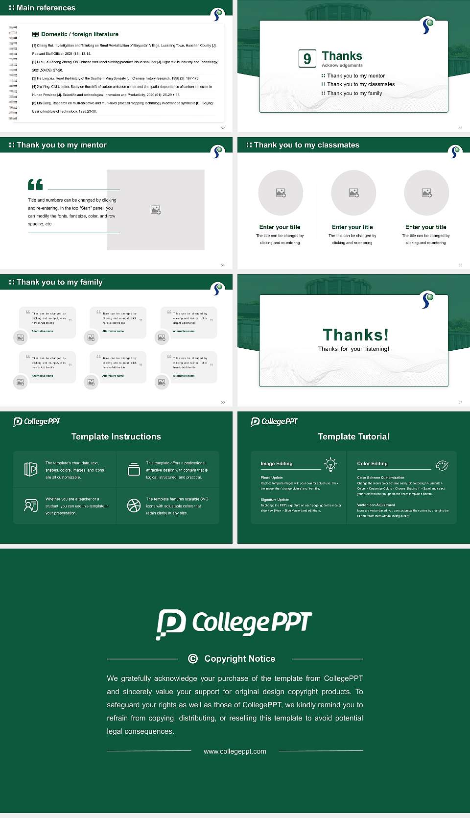 Senshu University Ikuta Campus Graduation Thesis Defense PPT Template16:9 ratio PPT effect preview image7