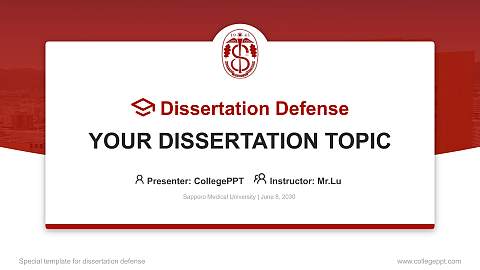 Sapporo Medical University Graduation Thesis Defense PPT Template