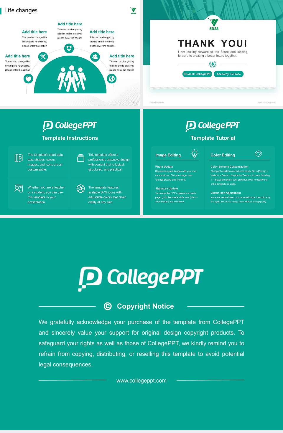 Seisa University National Scholarship Defense PPT Template4:3 ratio PPT effect preview image4