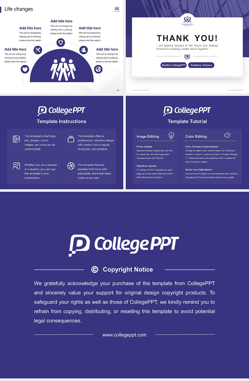Senri Kinran University National Scholarship Defense PPT Template4:3 ratio PPT effect preview image4