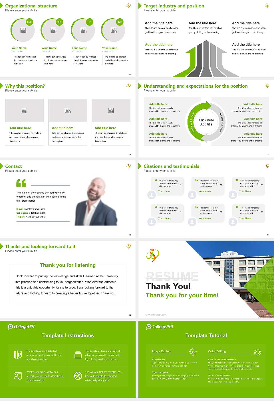 Seiwa University Resume PPT Template16:9 ratio PPT effect preview image4