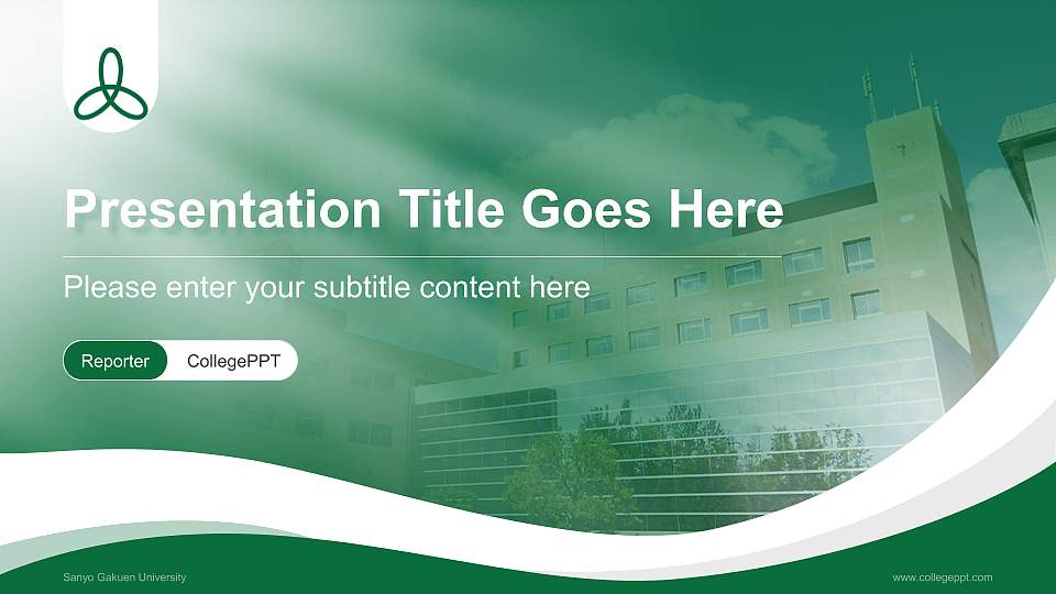 Sanyo Gakuen University Lecture Sharing and Networking Event PPT Template16:9 ratio PPT effect preview image