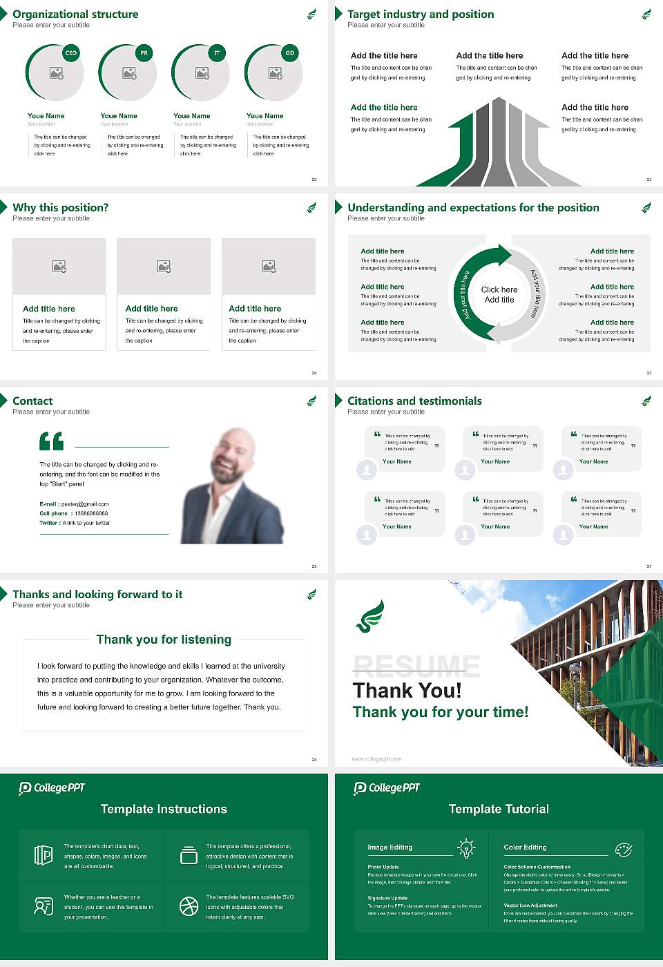 Shinshu University Resume PPT Template16:9 ratio PPT effect preview image4